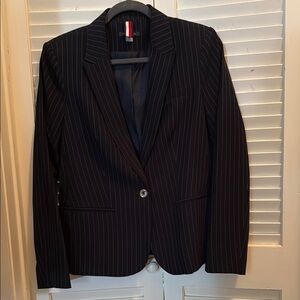 Tommy Hilfiger Black Pinstriped Blazer